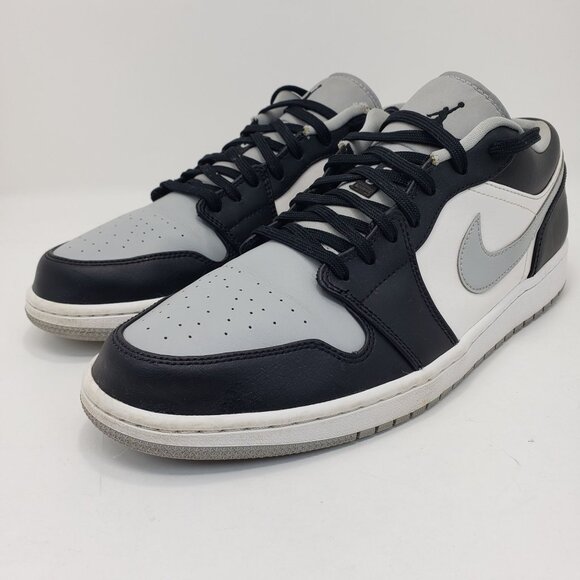 Jordan 1 Low Black/Gray/White - 553558-039 Men's Size 13 - Picture 1 of 11